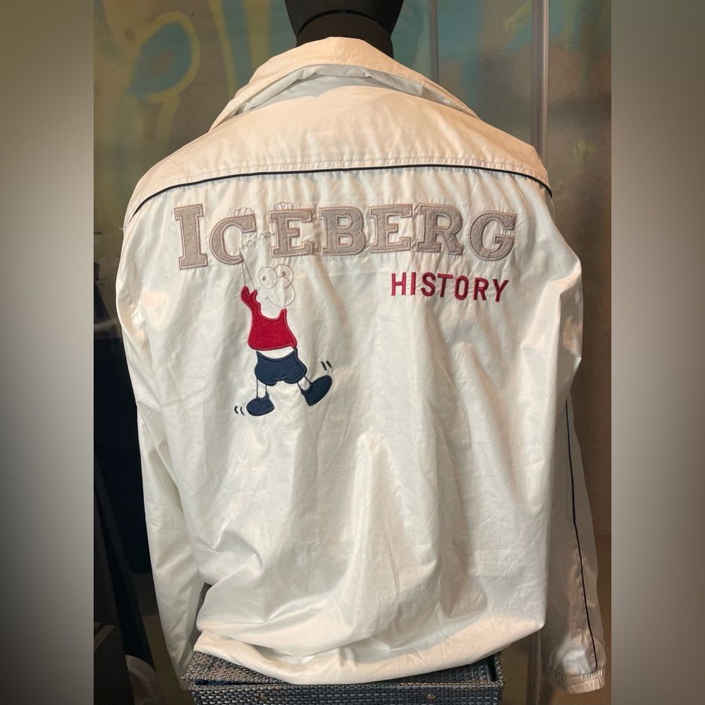 Iceberg History The Simpsons Vintage Windbreaker - XL - White Red - Y2k Festival
